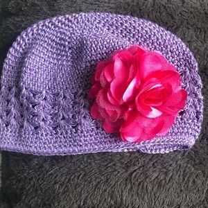 NWOT Crochet Toddler Girl Hat with Flower